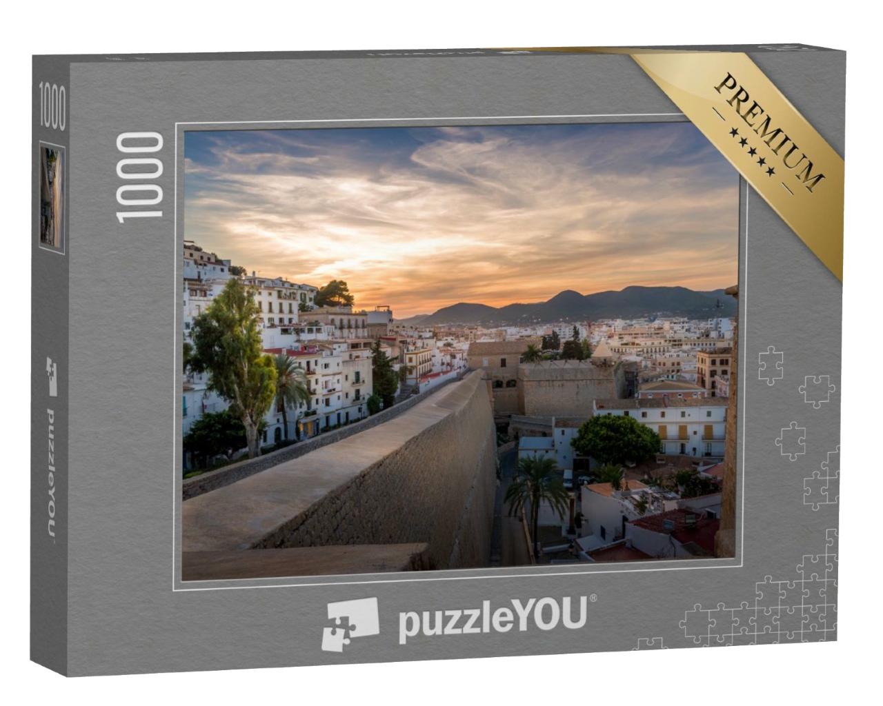 Puzzle de 1000 pièces « Dalt Vila et le château de l'Almudaina dans la vieille ville d'Ibiza »