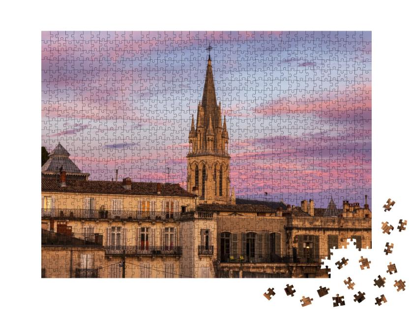 Puzzle de 1000 pièces « Église Sainte-Anne à Montpellier au coucher du soleil. Montpellier, Occitanie, France. »