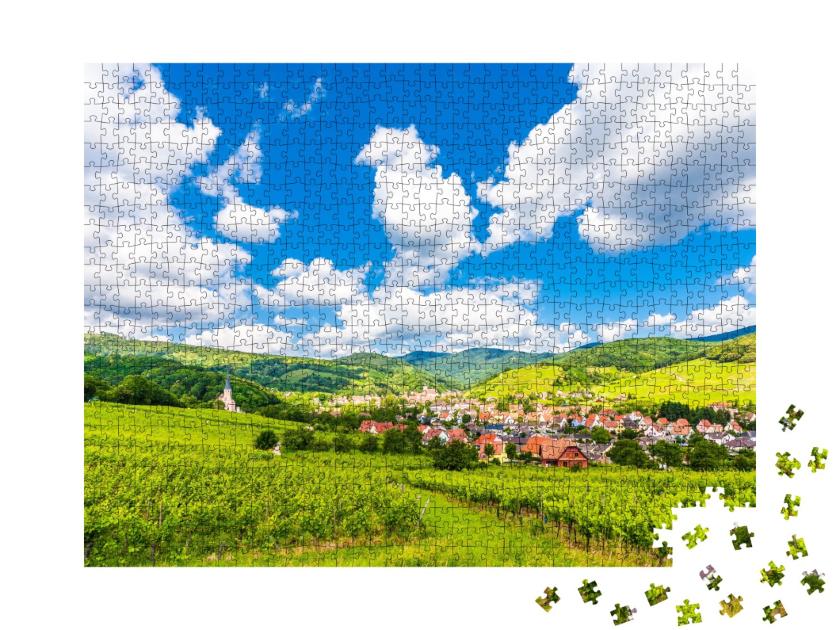 Puzzle de 1000 pièces « Itterswiller village médiéval en Alsace France »