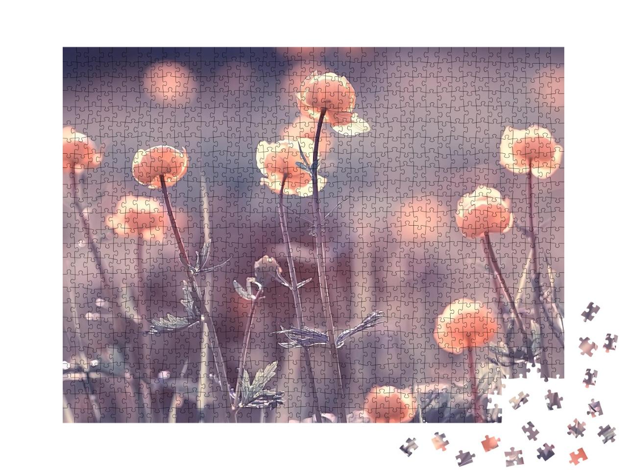 Puzzle de 1000 pièces « Magnifiques fleurs délicates au petit matin »