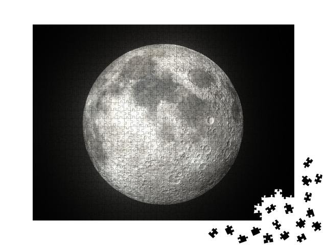Puzzle de 1000 pièces « La lune lumineuse dans l'espace »