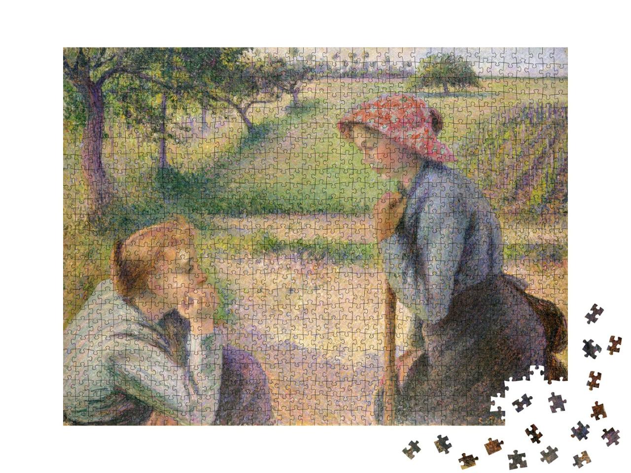 Puzzle de 1000 pièces « Camille Pissarro - Deux jeunes paysannes »