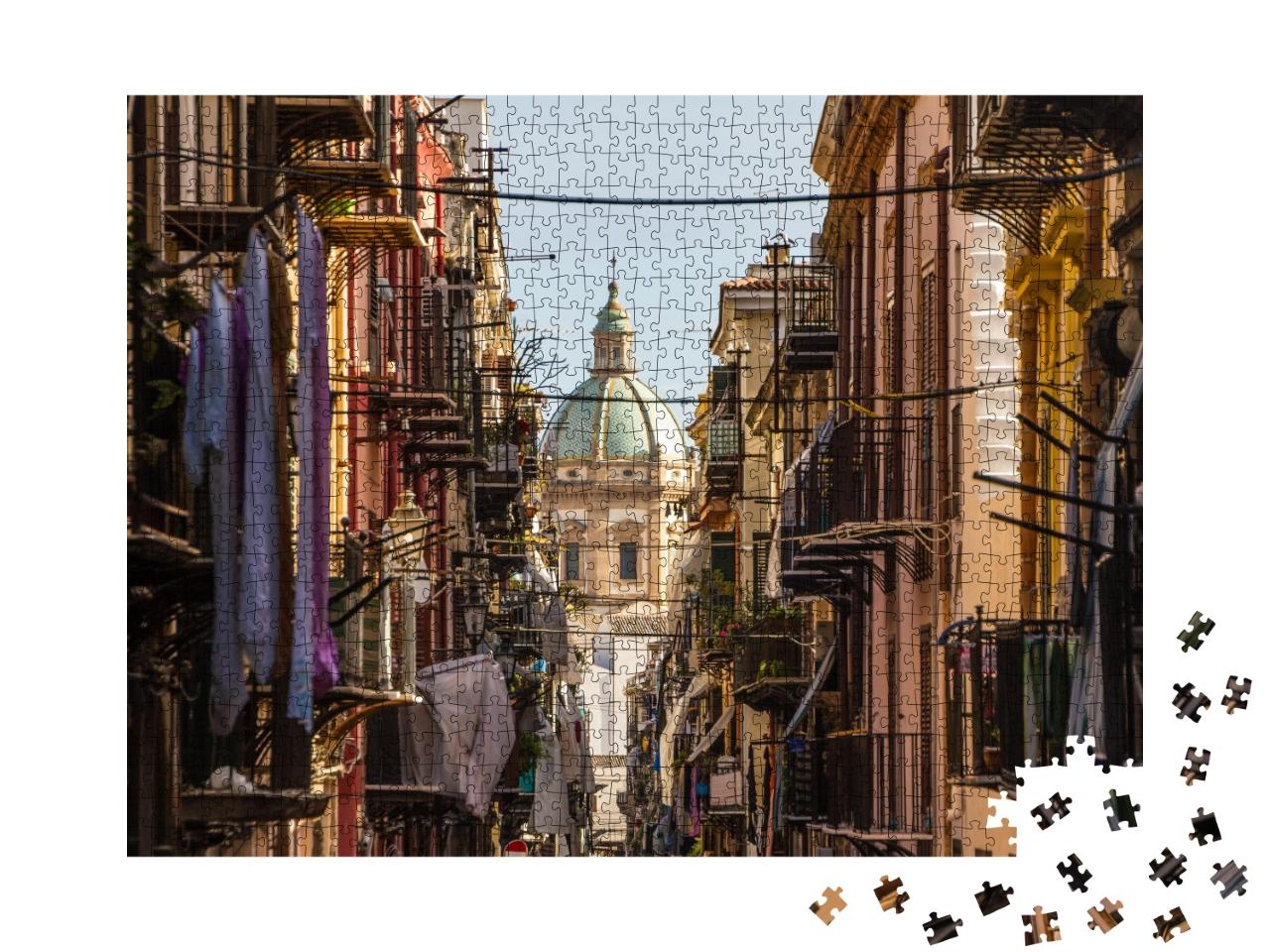 Puzzle de 1000 pièces « Église de San Matteo au cœur de Palerme, Italie »