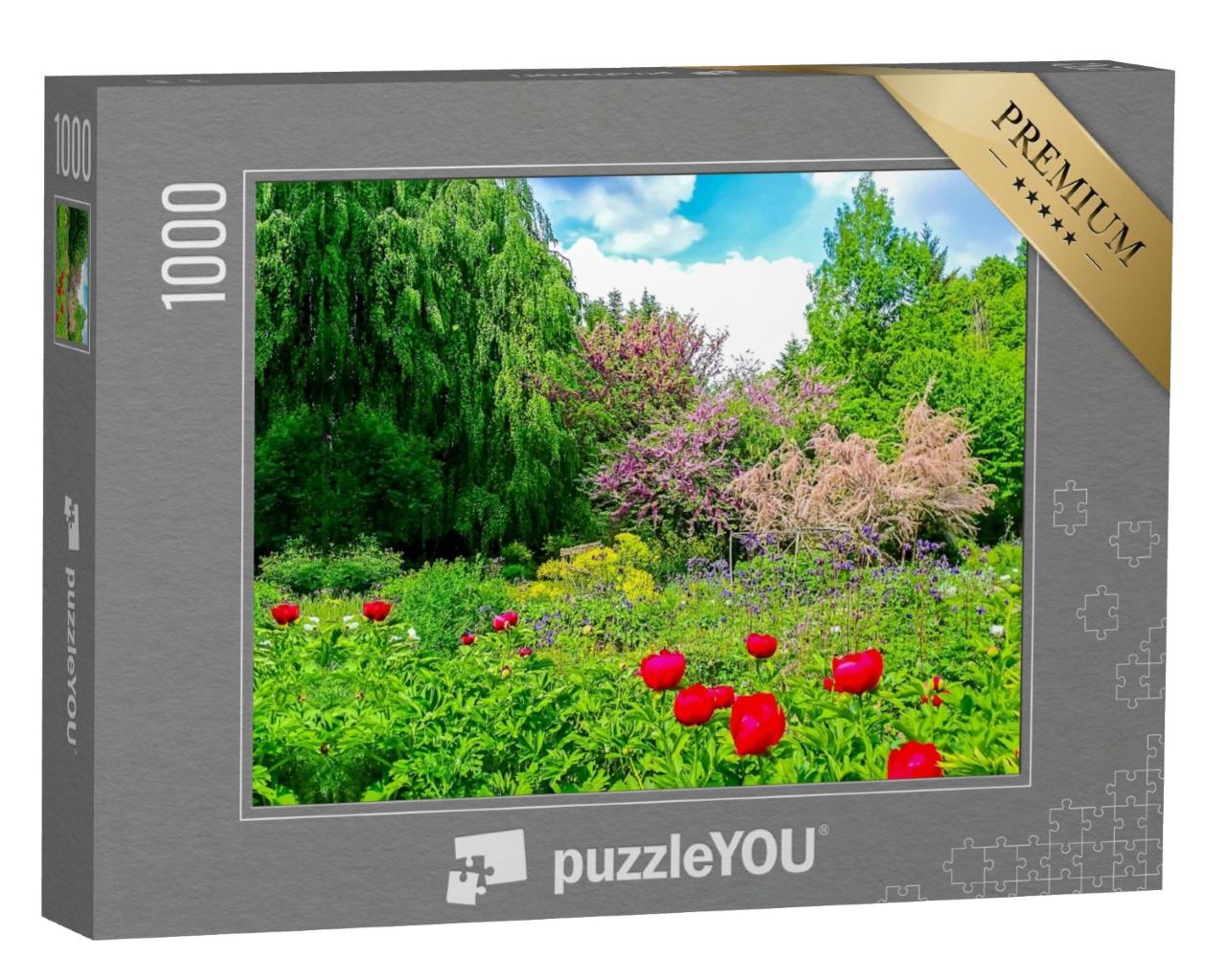 Puzzle de 1000 pièces « Jardin d'été et nature verdoyante »
