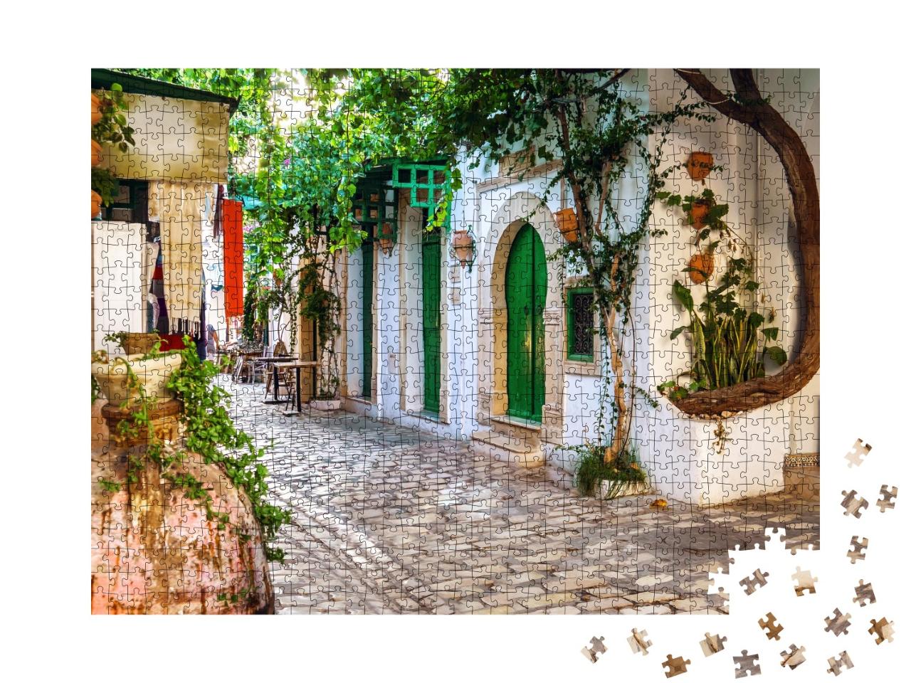Puzzle de 1000 pièces « Vieille ruelle de la médina de Mahdia, Tunisie »