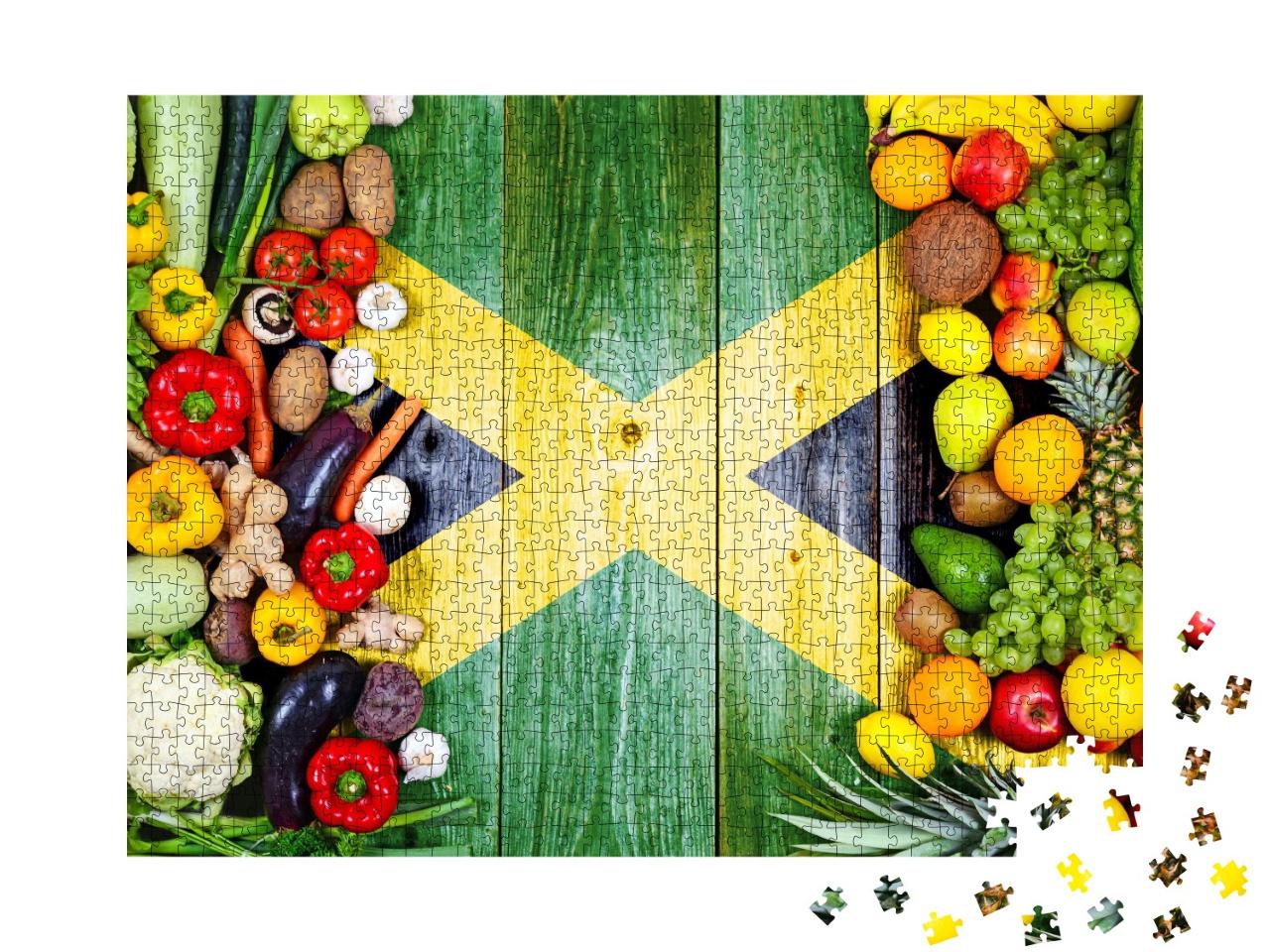 Puzzle de 1000 pièces « Fruits et légumes frais de Jamaïque »