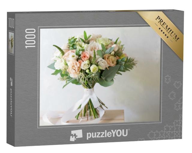 Puzzle de 1000 pièces « Un simple bouquet de fleurs et de verdure »