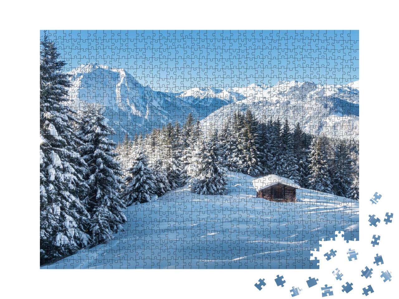 Puzzle de 1000 pièces « Paysage hivernal dans le Zillertal, Autriche »