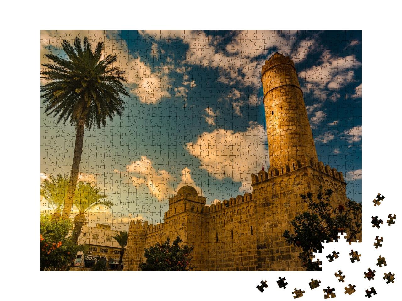 Puzzle de 1000 pièces « Vue depuis les remparts de la forteresse de Ribat de Sousse en Tunisie »
