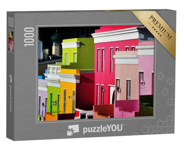 Puzzle de 1000 pièces « Paysage avec des maisons colorées à Bo-Kaap Le Cap »