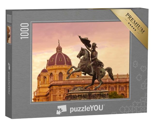 Puzzle de 1000 pièces « Statue de l'archiduc Charles à Vienne, Autriche »