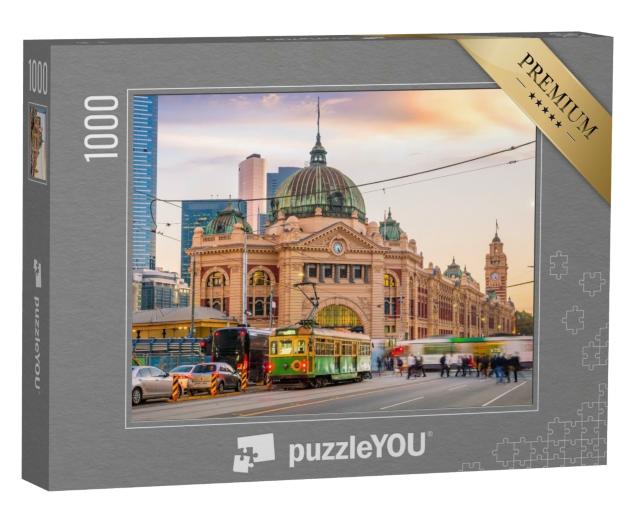 Puzzle de 1000 pièces « Gare de train de Melbourne Flinders Street, Australie »