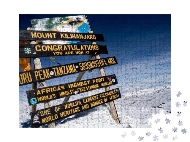 Puzzle de 1000 pièces « Le sommet du Kilimandjaro, Tanzanie »