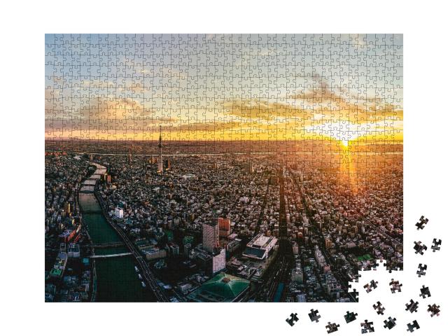 Puzzle de 1000 pièces « Tokyo à l'aube, Japon »