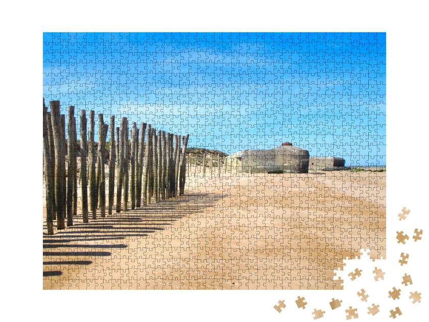 Puzzle de 1000 pièces « Oye-plage dans la réserve naturelle du Platier d'Oye, entre Calais et Dunkerque, Hauts-de-France »
