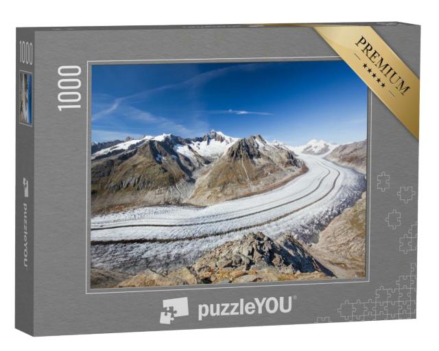 Puzzle de 1000 pièces « Vue majestueuse sur le glacier d'Aletsch »