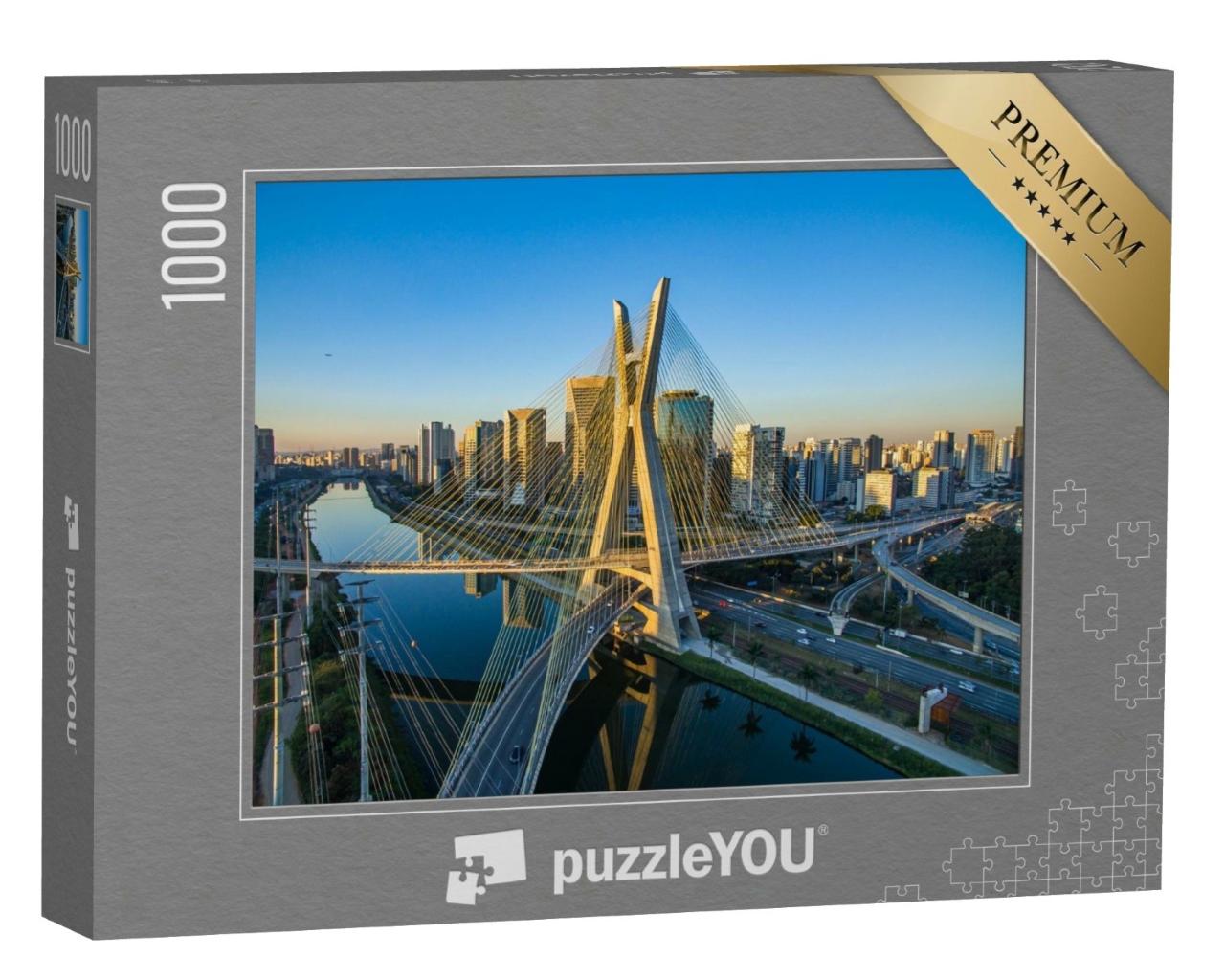 Puzzle de 1000 pièces « Pont suspendu de São Paulo, Brésil »