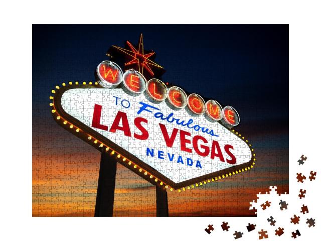 Puzzle de 1000 pièces « Bienvenue à Las Vegas ! »