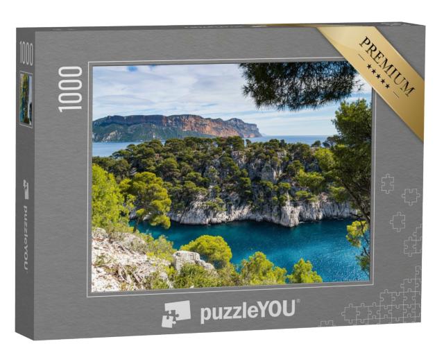 Puzzle de 1000 pièces « Fjords français, Parc national des Calanques, Calanque d'En Vau, Cassis, Côte de Provence »