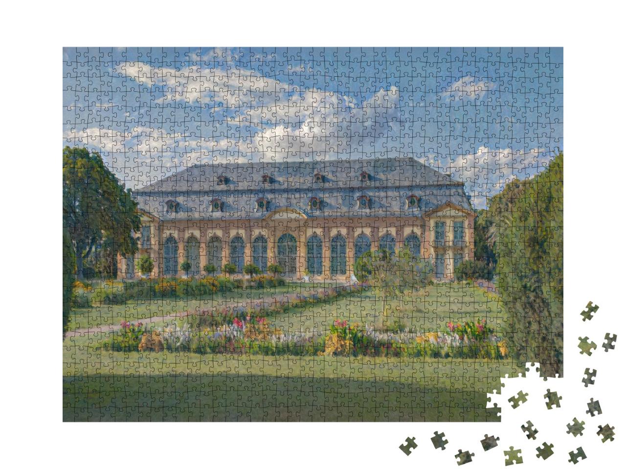 Puzzle de 1000 pièces « dans le style artistique de Claude Monet - Altes Haus à Darmstadt, Hesse, Allemagne »