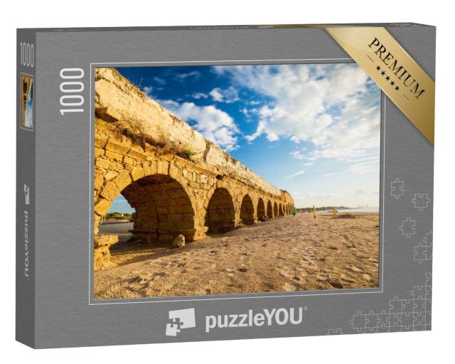 Puzzle de 1000 pièces « Ruines de l'ancien aqueduc de Césarée, Israël »