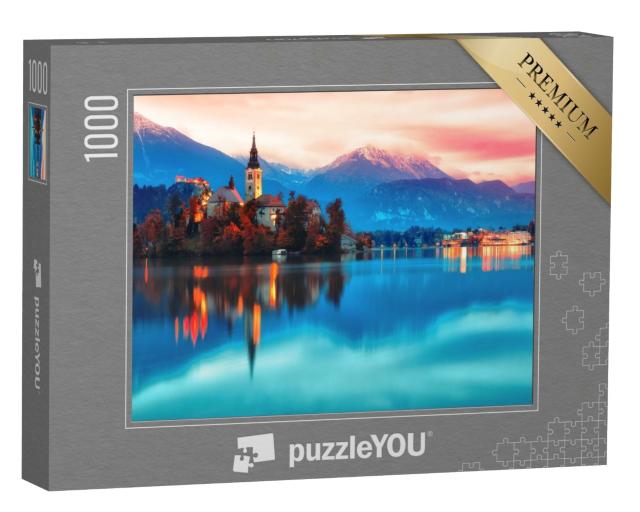 Puzzle de 1000 pièces « Romantique lac de Bled en Slovénie »