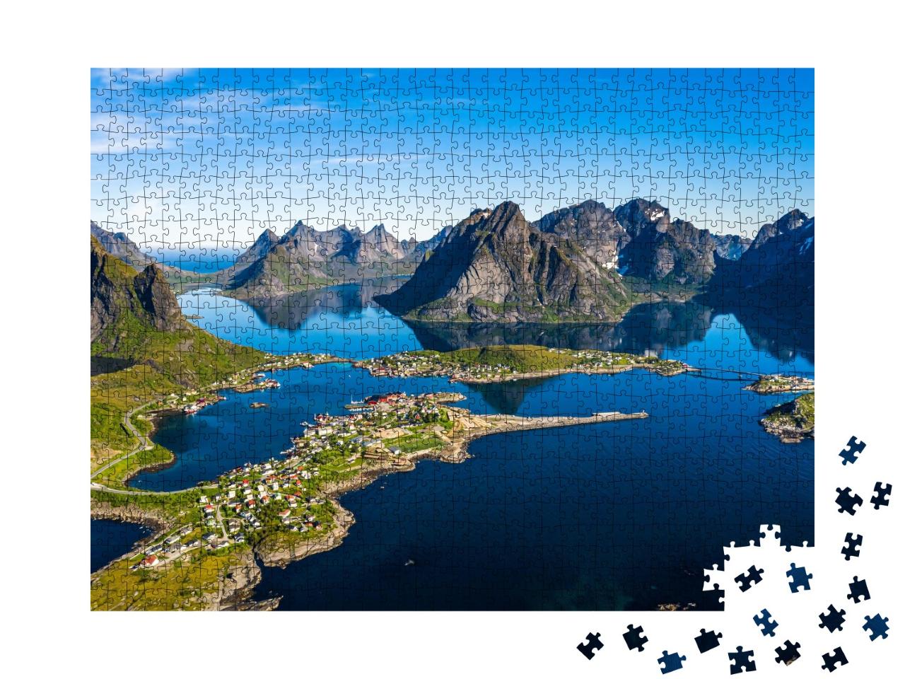 Puzzle de 1000 pièces « Lofoten, archipel de la région du Nordland, Norvège »