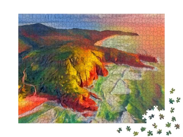 Puzzle de 1000 pièces « dans le style artistique de Franz Marc - Noosa National Park - Collection de puzzles Artistes & Peintures »