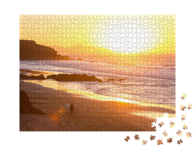 Puzzle de 1000 pièces « Plage de surf de Fuerteventura, îles Canaries »