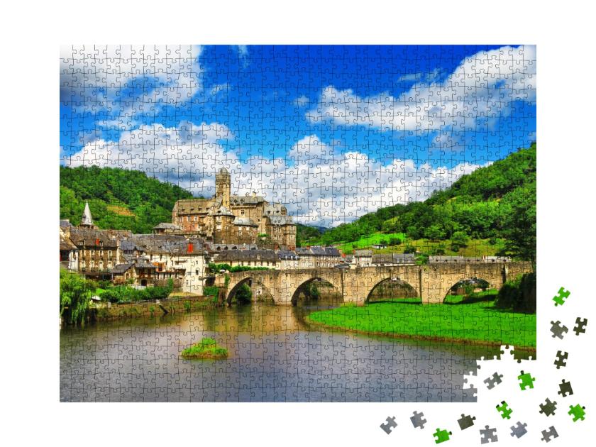 Puzzle de 1000 pièces « Estaing - l'un des villages les plus pittoresques de France. »