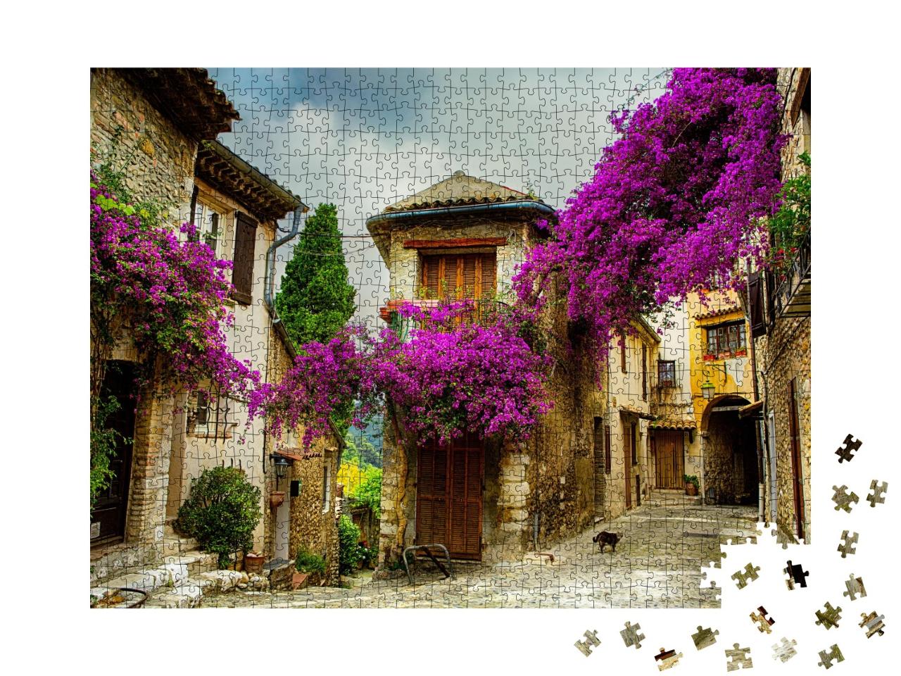 Puzzle de 1000 pièces « Belle ville ancienne en Provence, France »