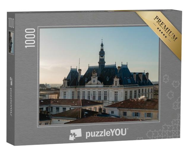 Puzzle de 1000 pièces « Une image de l'hôtel de ville de Niort vu depuis les toits. »