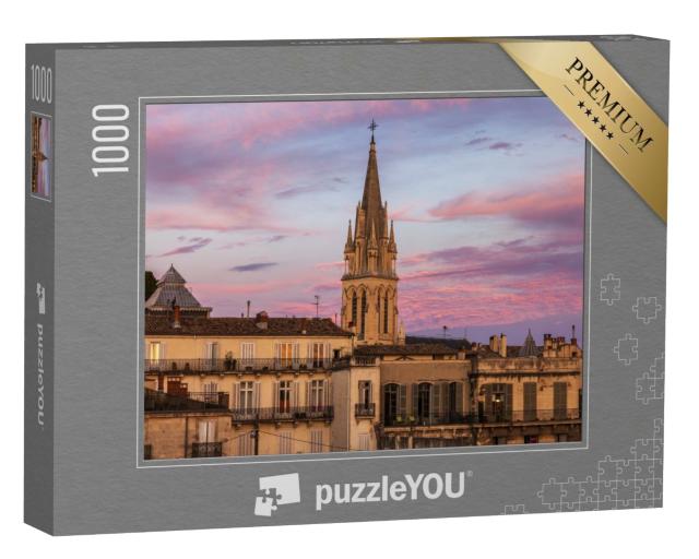 Puzzle de 1000 pièces « Église Sainte-Anne à Montpellier au coucher du soleil. Montpellier, Occitanie, France. »