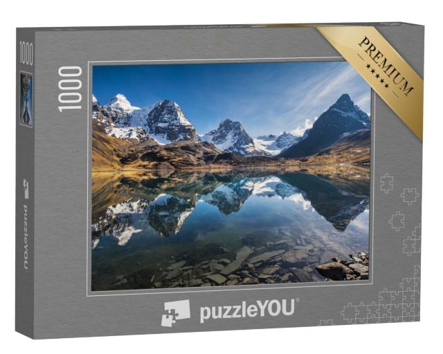 Puzzle de 1000 pièces « Magnifique paysage de montagne, Andes, Bolivie »