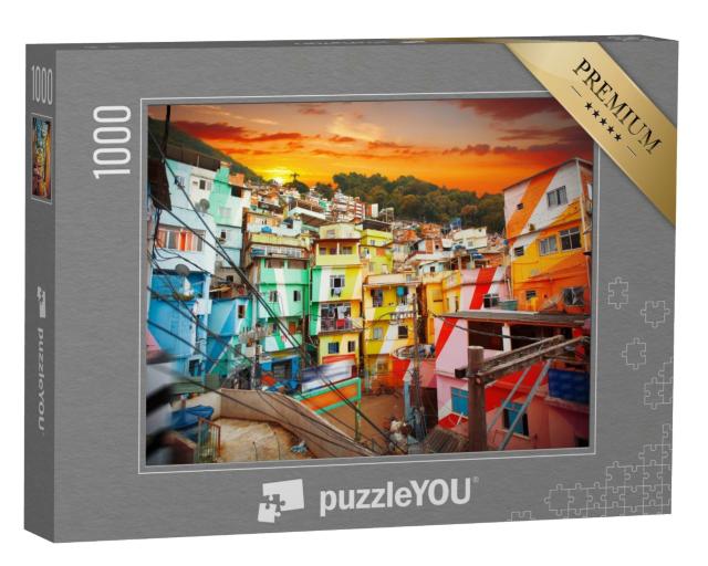 Puzzle de 1000 pièces « Rio de Janeiro, centre-ville et favela, Brésil »