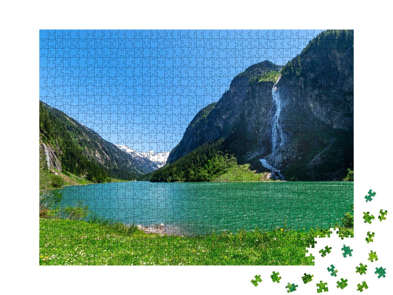 Puzzle de 1000 pièces « Magnifique parc naturel des Alpes de Zillertal, Autriche, Tyrol »