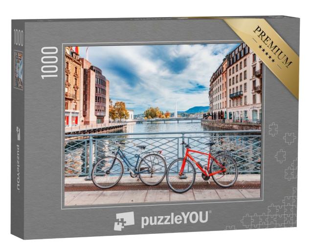 Puzzle de 1000 pièces « Vue classique de la célèbre ville de Genève en Suisse »