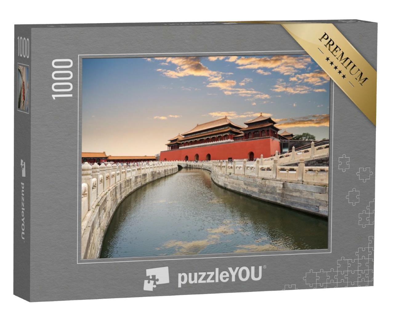 Puzzle de 1000 pièces « Pont d'eau d'or au coucher du soleil, Pékin »