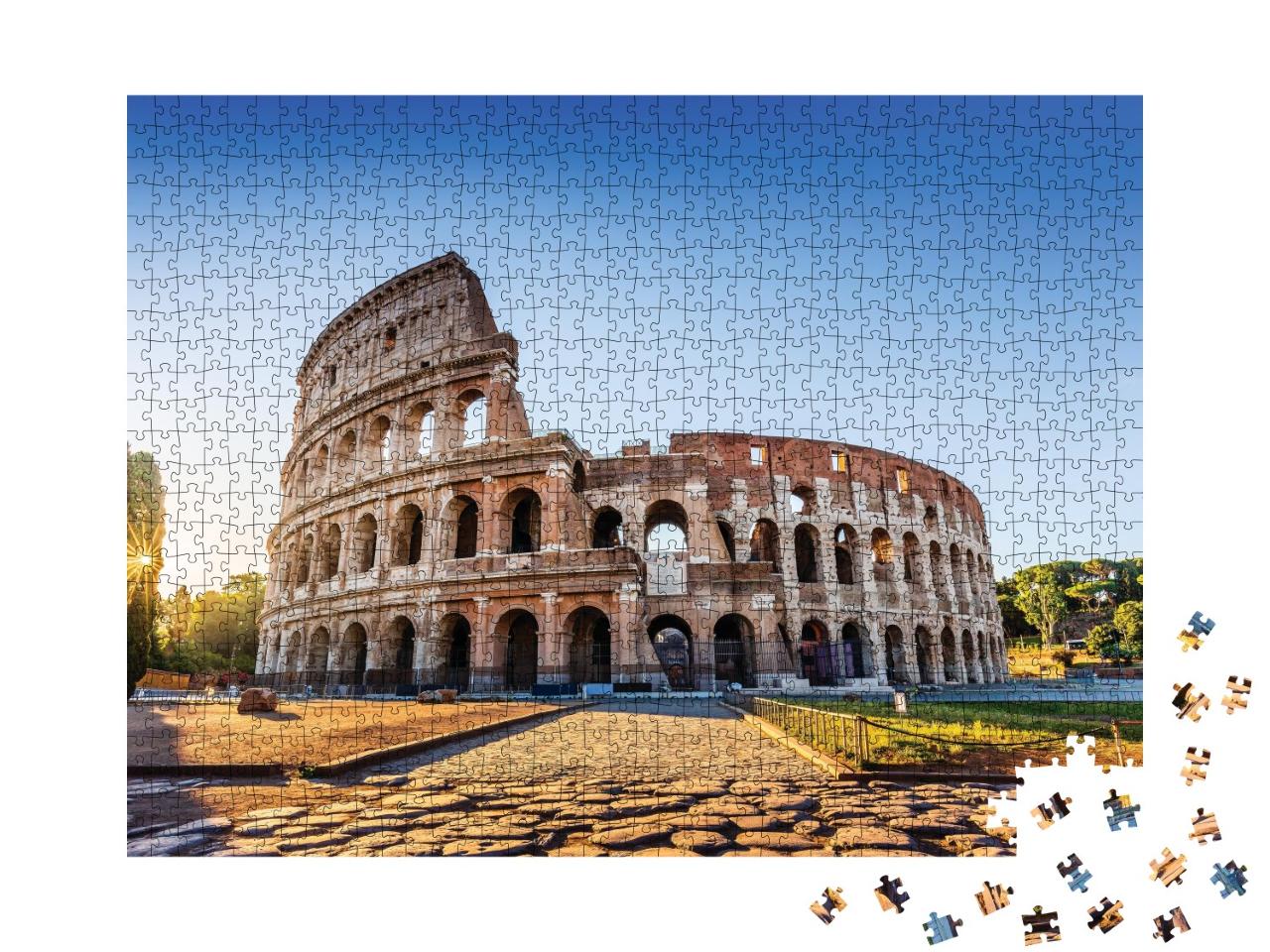 Puzzle de 1000 pièces « Rome : le Colisée au lever du soleil »