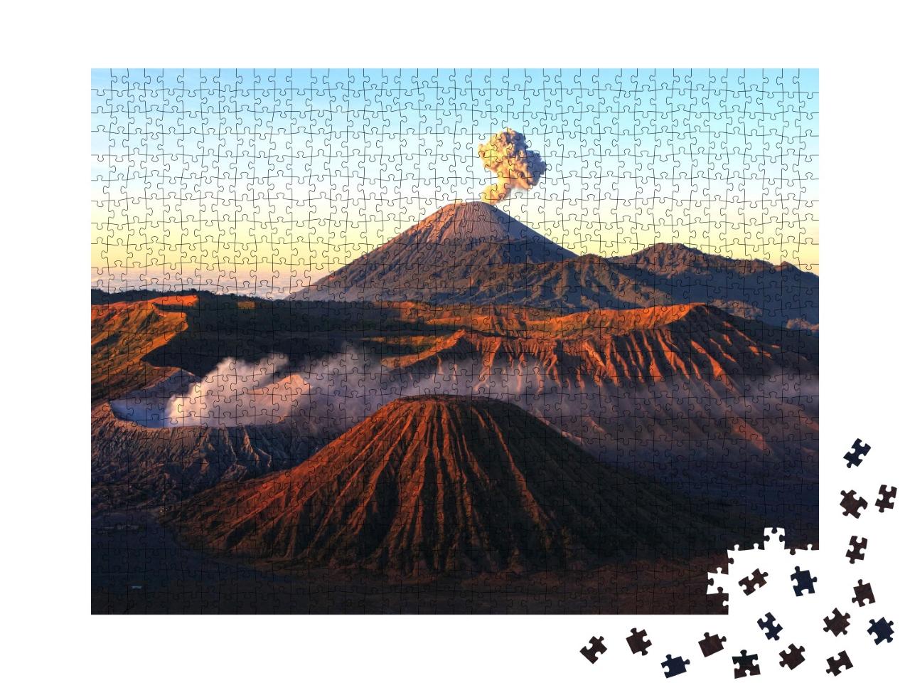 Puzzle de 1000 pièces « Volcans du parc national de Bromo à Java, Indonésie »