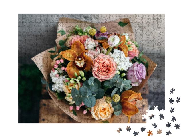 Puzzle de 1000 pièces « Bouquet de fleurs fraîches »