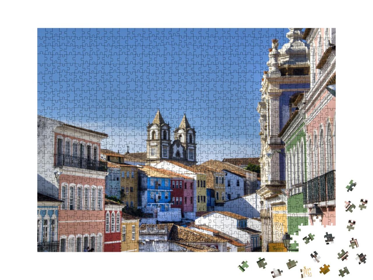 Puzzle de 1000 pièces « Le centre historique de Salvador au Brésil »