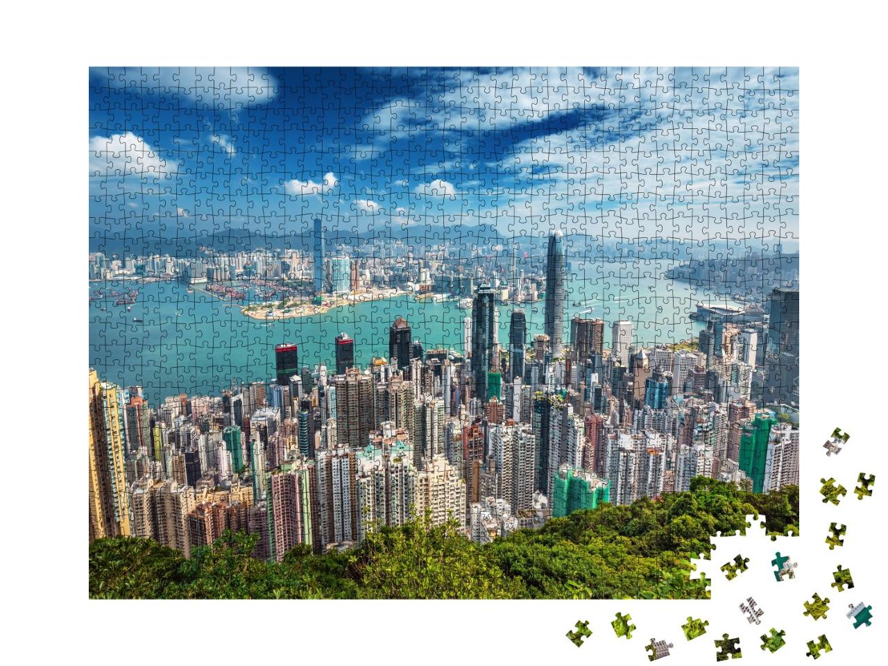 Puzzle de 1000 pièces « Hong Kong, vue depuis le mont Victoria Peak »