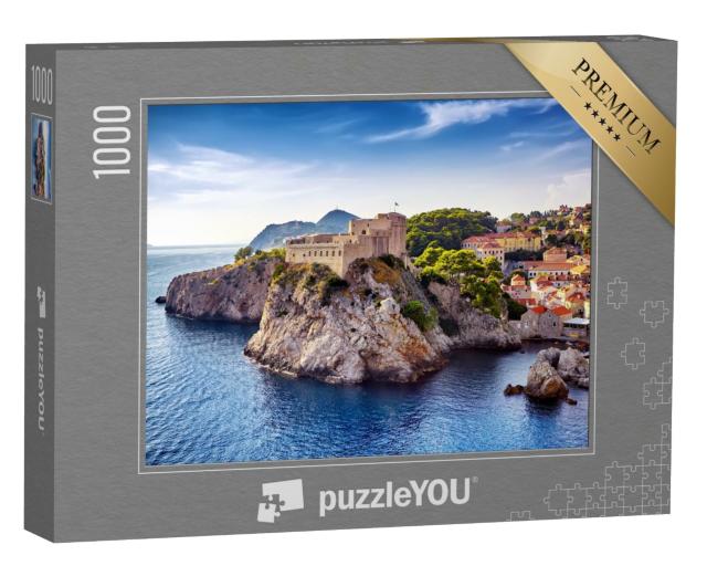 Puzzle de 1000 pièces « Vue générale de Dubrovnik avec ses fortifications, Croatie »