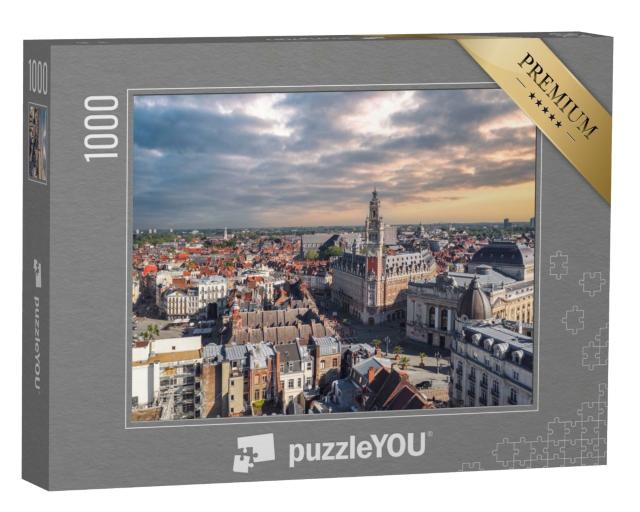 Puzzle de 1000 pièces « Skyline de l'historique Grand Place du Général-de-Gaulle, Lille »