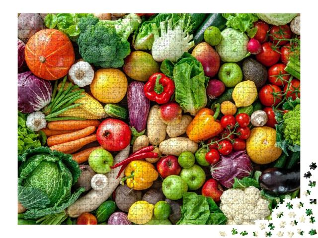 Puzzle de 2000 pièces « Assortiment de fruits et légumes frais »