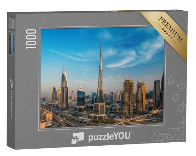 Puzzle de 1000 pièces « Skyline de Dubaï avec la belle ville »