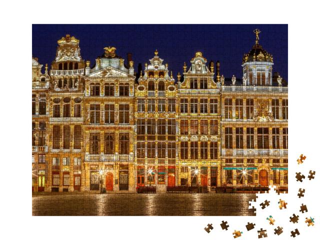 Puzzle de 1000 pièces « Grand-Place de Bruxelles de nuit »
