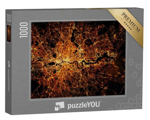 Puzzle de 1000 pièces « Londres avec lumières la nuit »