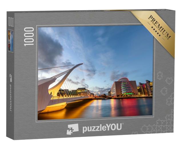 Puzzle de 1000 pièces « Centre de convention de Dublin et pont Samuel Beckett devant la Liffey, Dublin, Irlande »